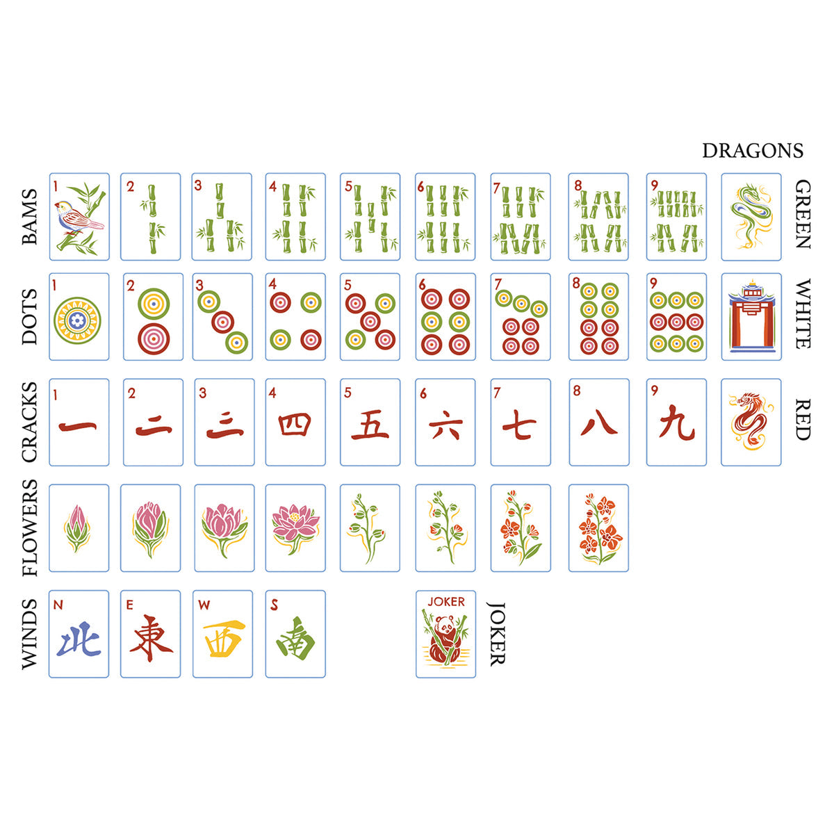 SHANGHAI STANDARD MAHJONG TILE SET
