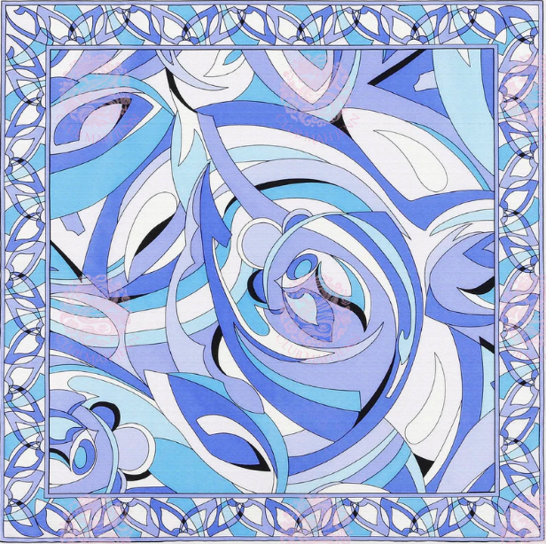 Miss Poochie Leatherette Mat - Riviera Bleu 33"X33"