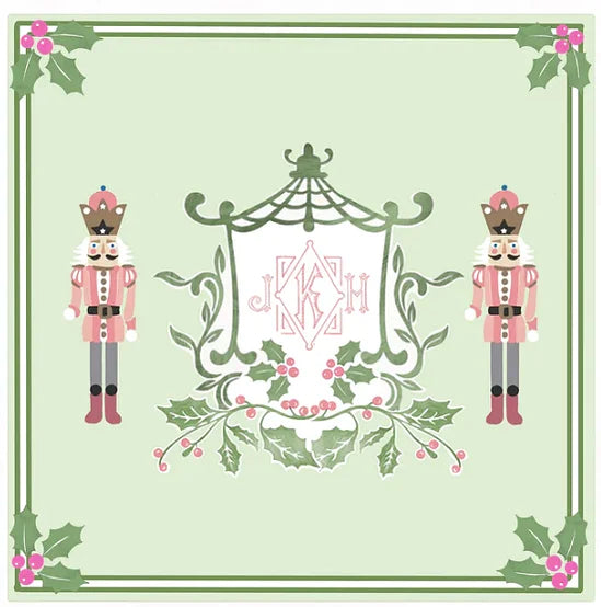 Club Mah Jenn Nutcracker Leatherette Mat Green