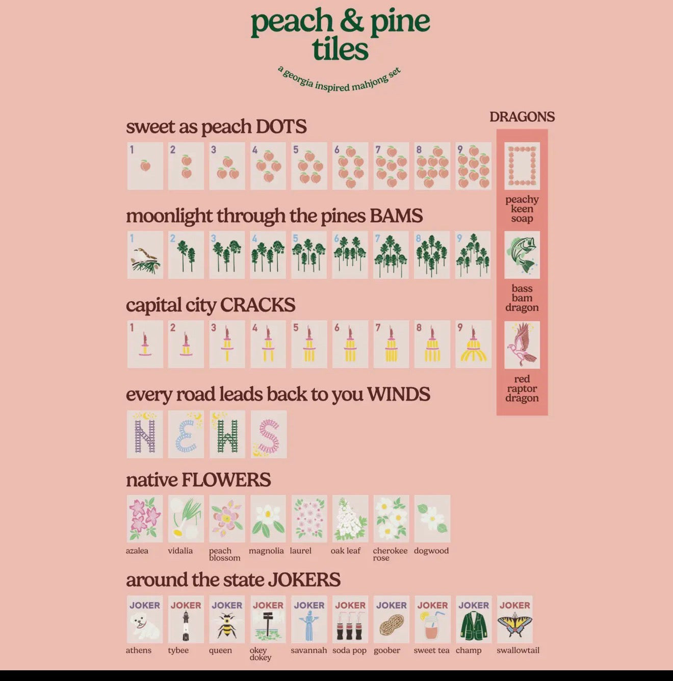 Peach & Pine Tiles