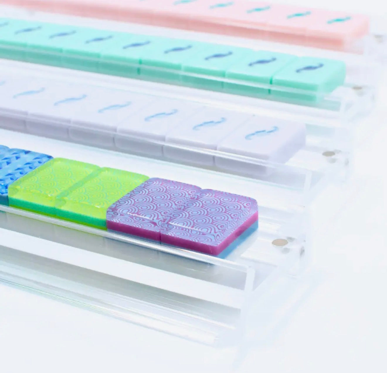 My Fair Mahjang Mahjong Racks | Premium Clear 
Acrylic | 4 Racks + 4
Pushers