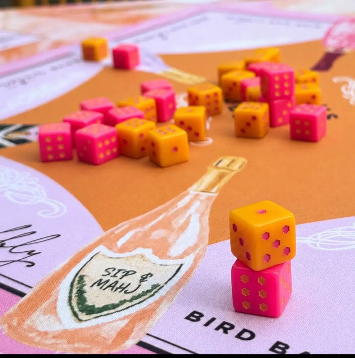 Bams & Bubbly Dice with Pouch Set