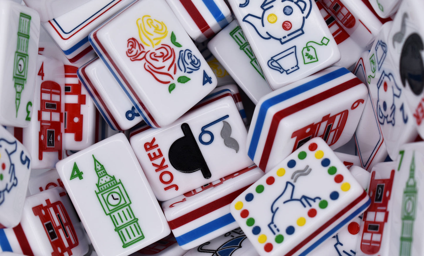 London-inspired mahjong tile set