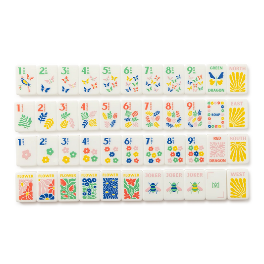 Amahj Line
Garden Stamped Mahjong Tile and Mat Bundle