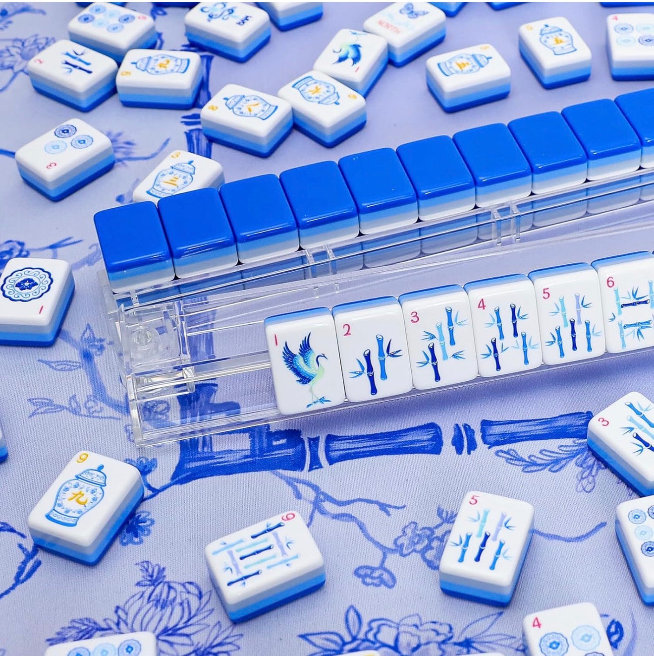 Chinoiserie Mahjong Tile set (4 layers)