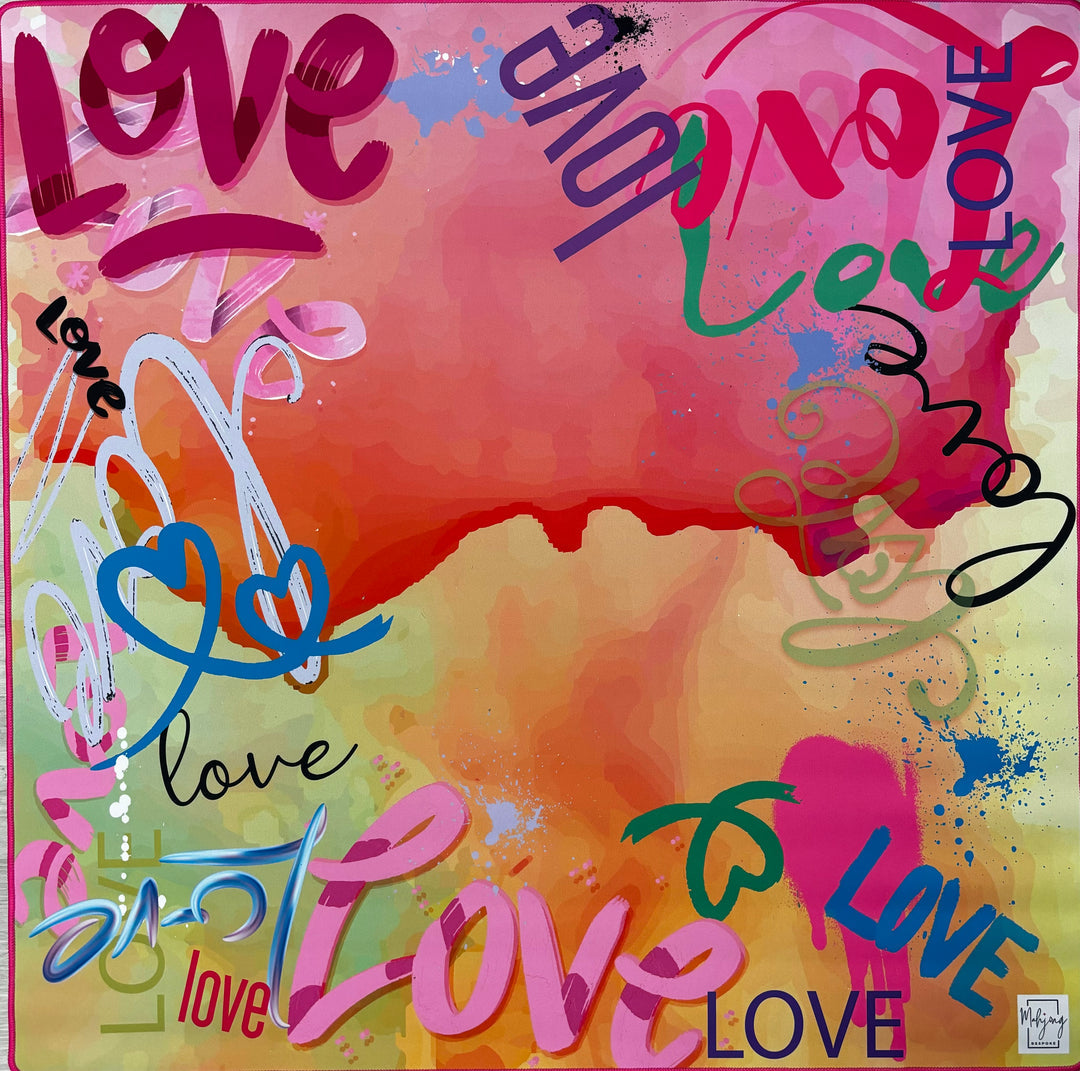 DOUBLE-SIDED MAT | Double the Fun/Love Graffiti Mat