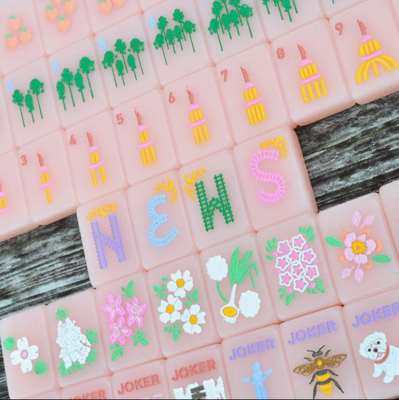 Peach & Pine Tiles