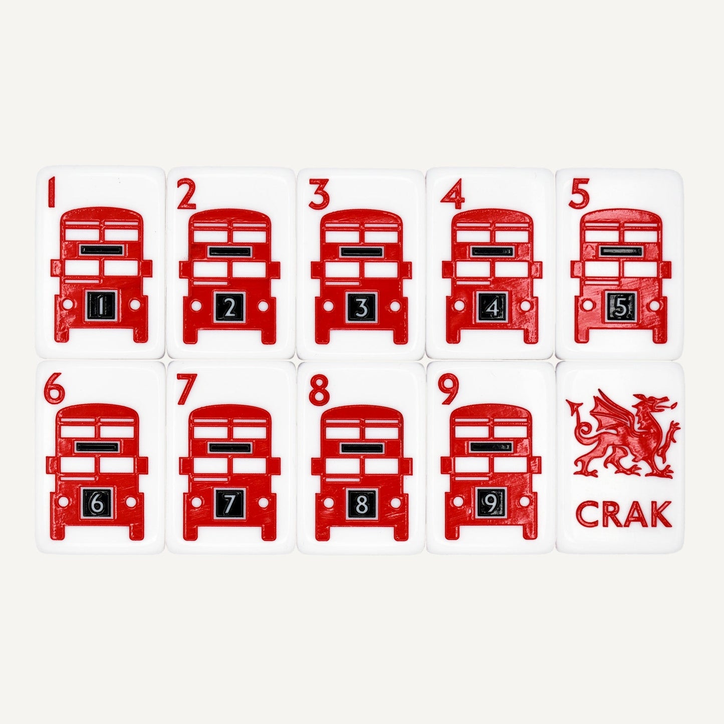 London-inspired mahjong tile set