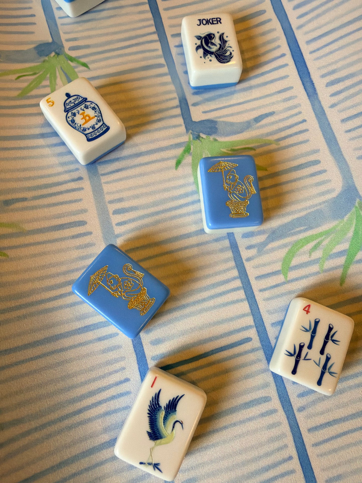 Motown Chinoiserie Dark blue & Gold Tile set