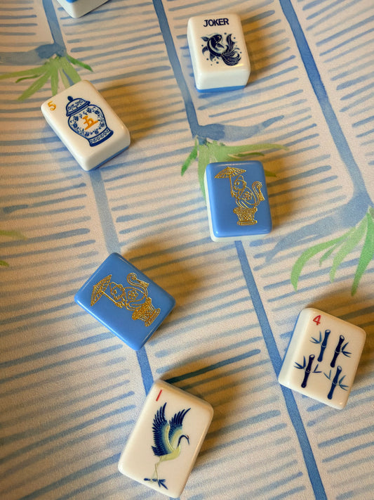 Motown Chinoiserie Dark blue & Gold Tile set