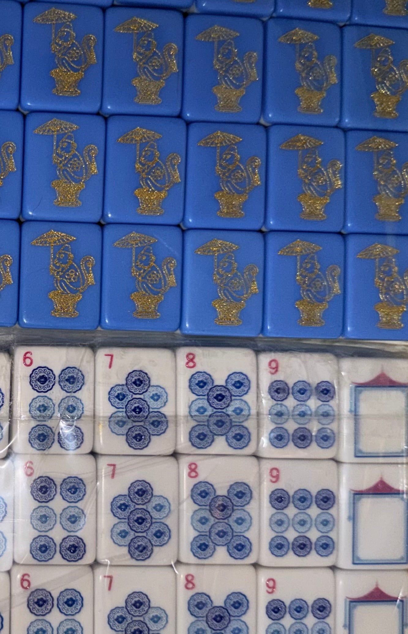 Motown Chinoiserie Dark blue & Gold Tile set