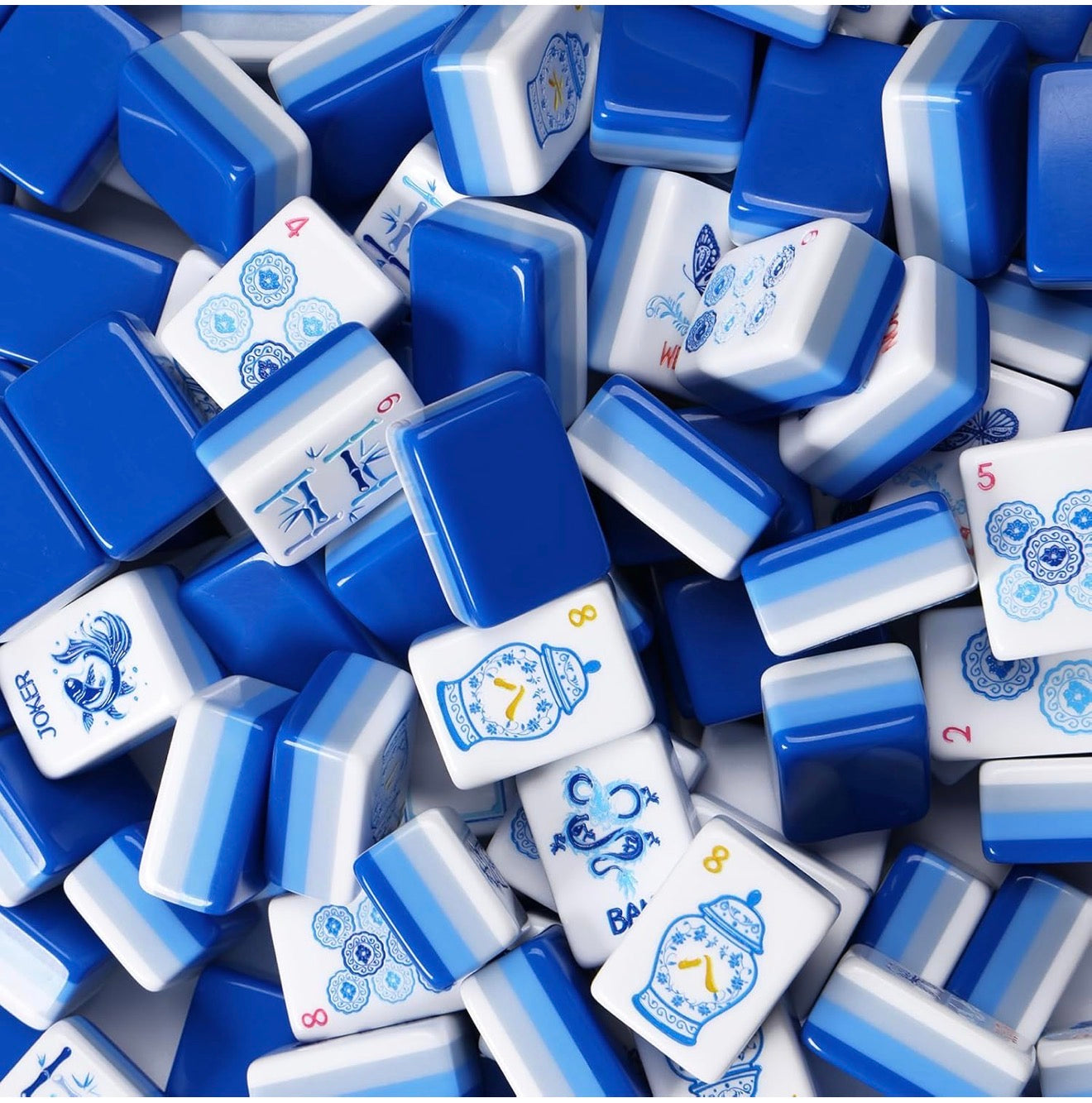 Chinoiserie Mahjong Tile set (4 layers)