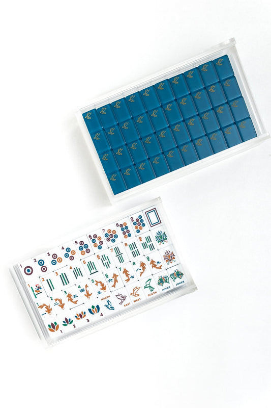 Origami Mahjong Tile set Azure