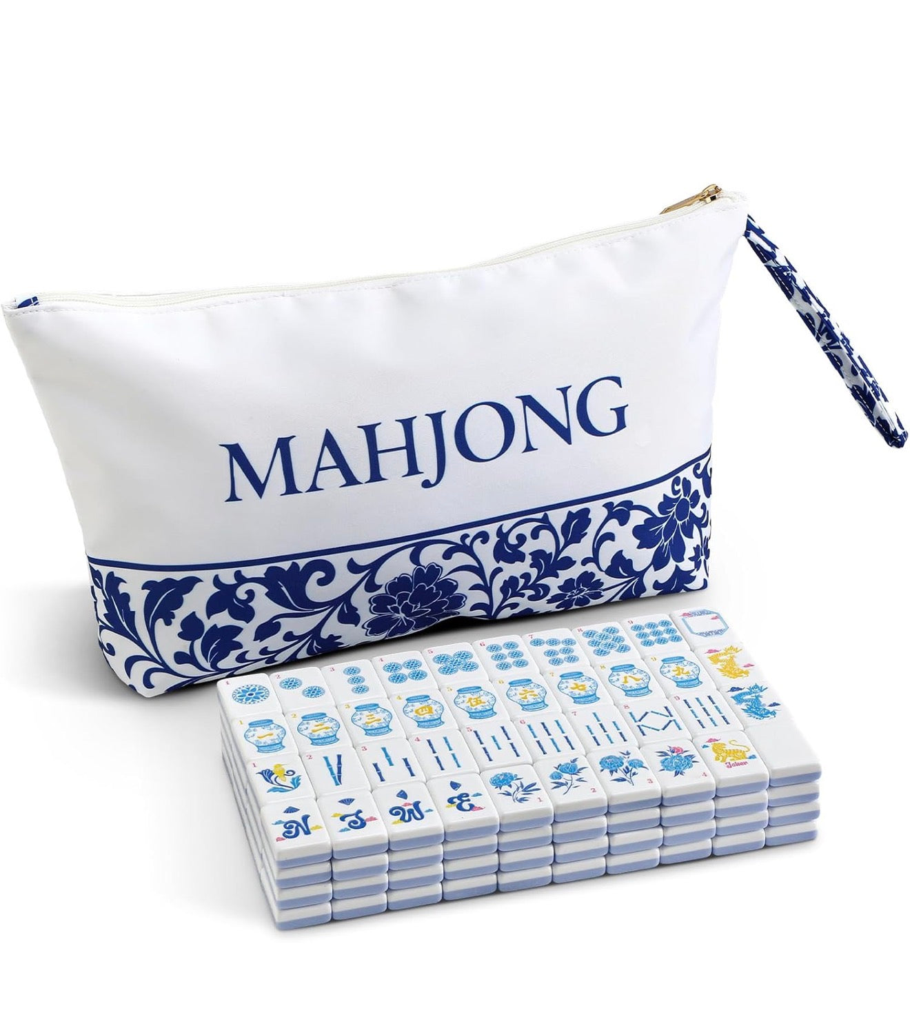 Motown periwinkle Chinoiserie Tile Set