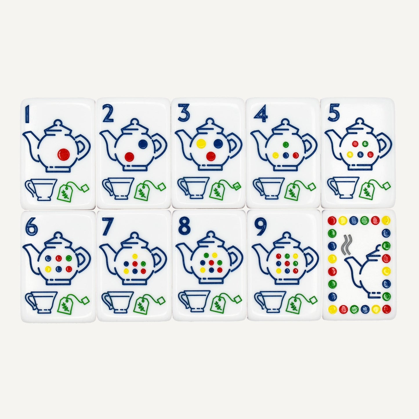 London-inspired mahjong tile set