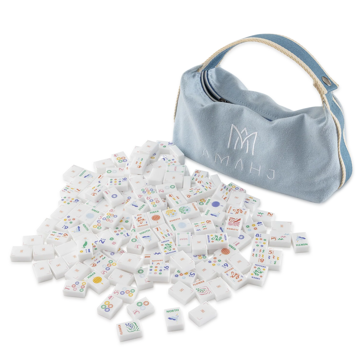 Amahj Line
Original Stamped Travel Mahjong bundle with Mat
