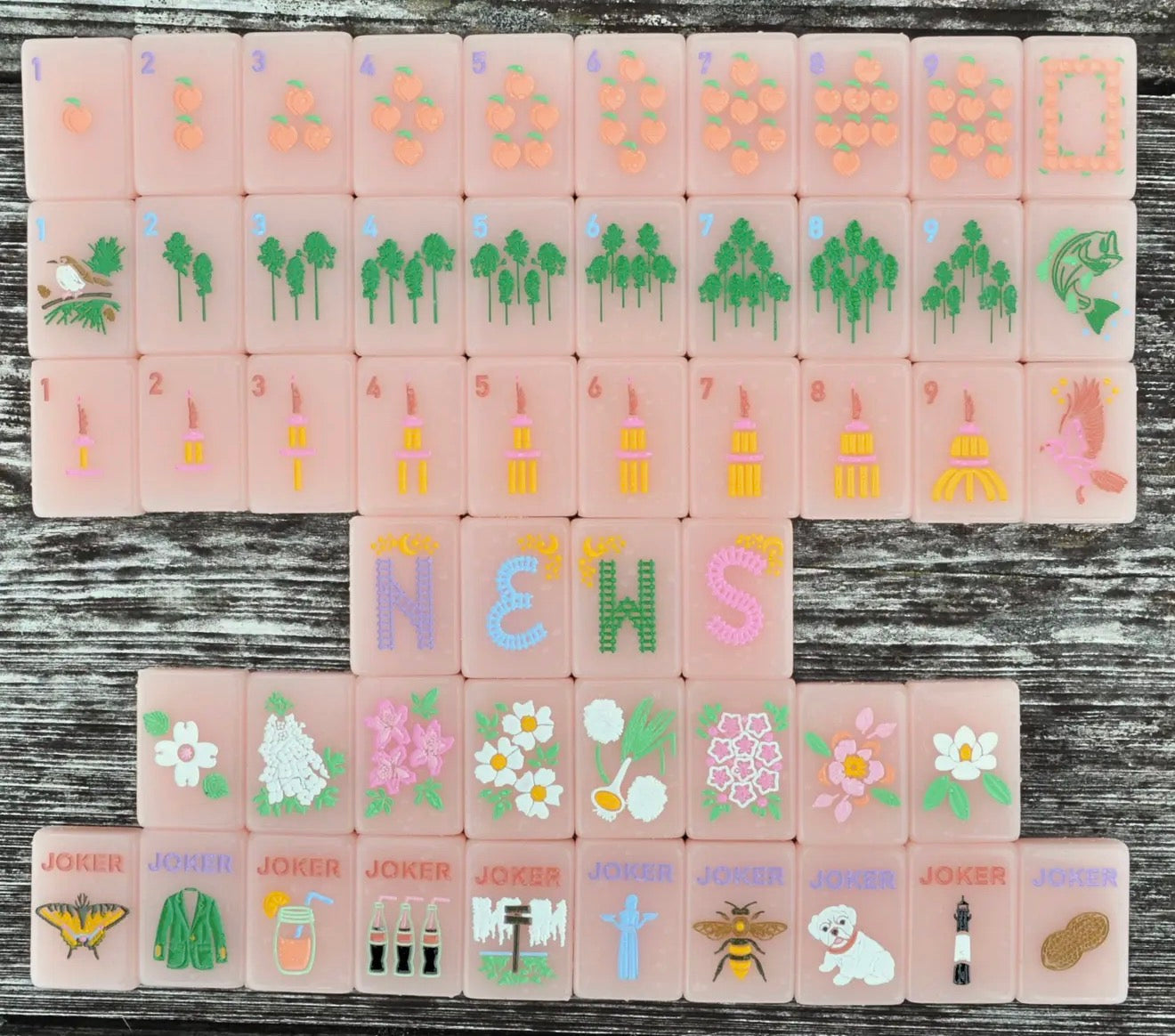 Peach & Pine Tiles