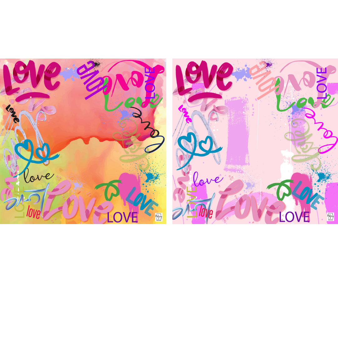DOUBLE-SIDED MAT | Double the Fun/Love Graffiti Mat