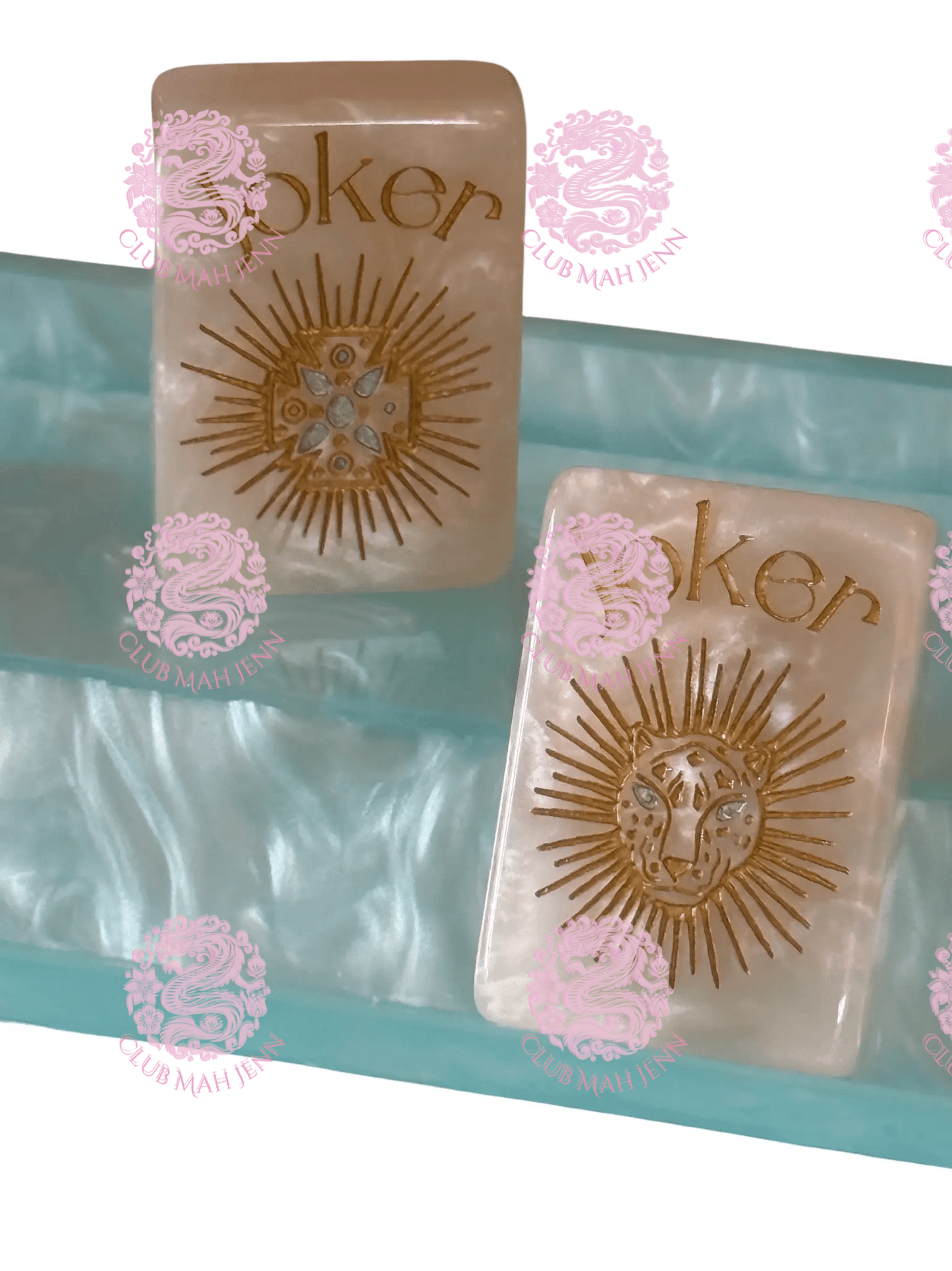 CLUB MAH JENN
Pale Blue Mother of Pearl Set 0f 4 Racks - PRE-ORDER ONLY - EARLIEST ESTIMATED ARRIVAL OCTOBER 2026