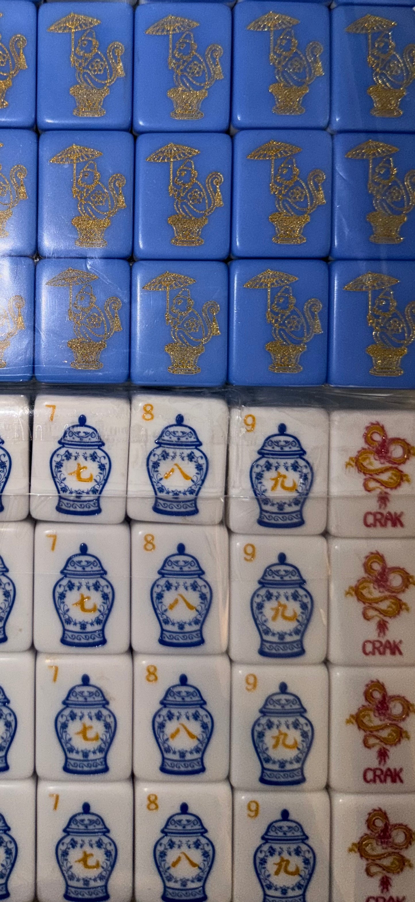 Motown Chinoiserie Dark blue & Gold Tile set
