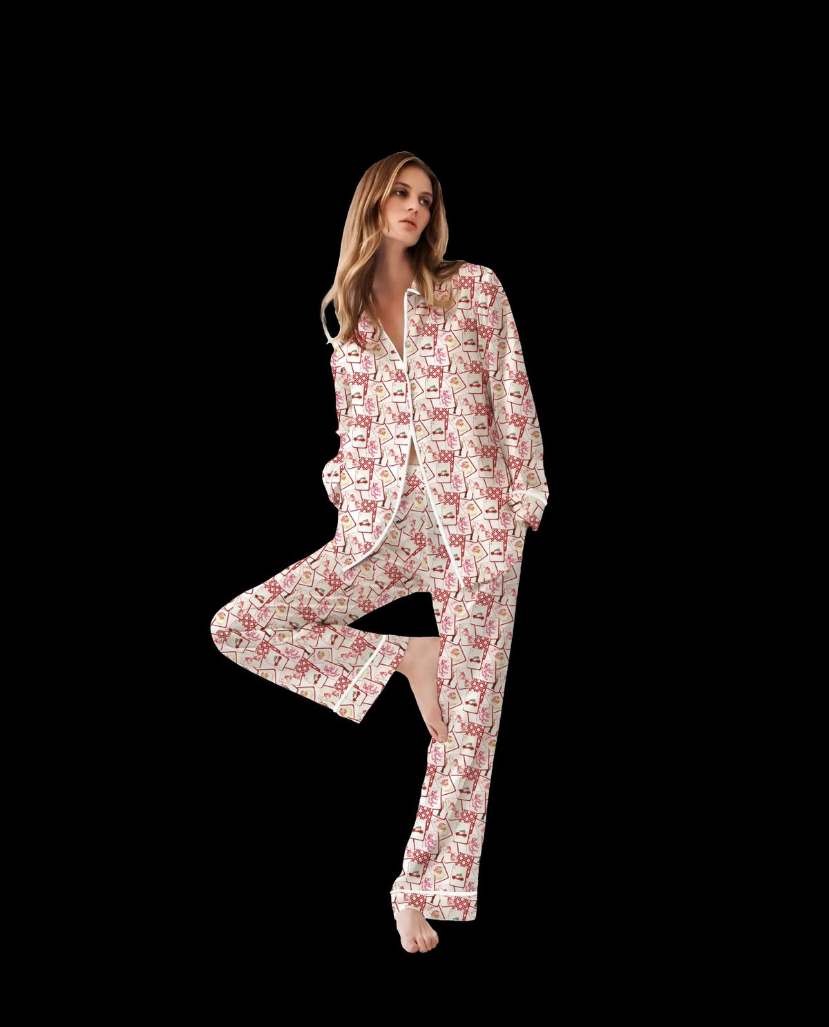 Pajama Set Mahjong Christmas