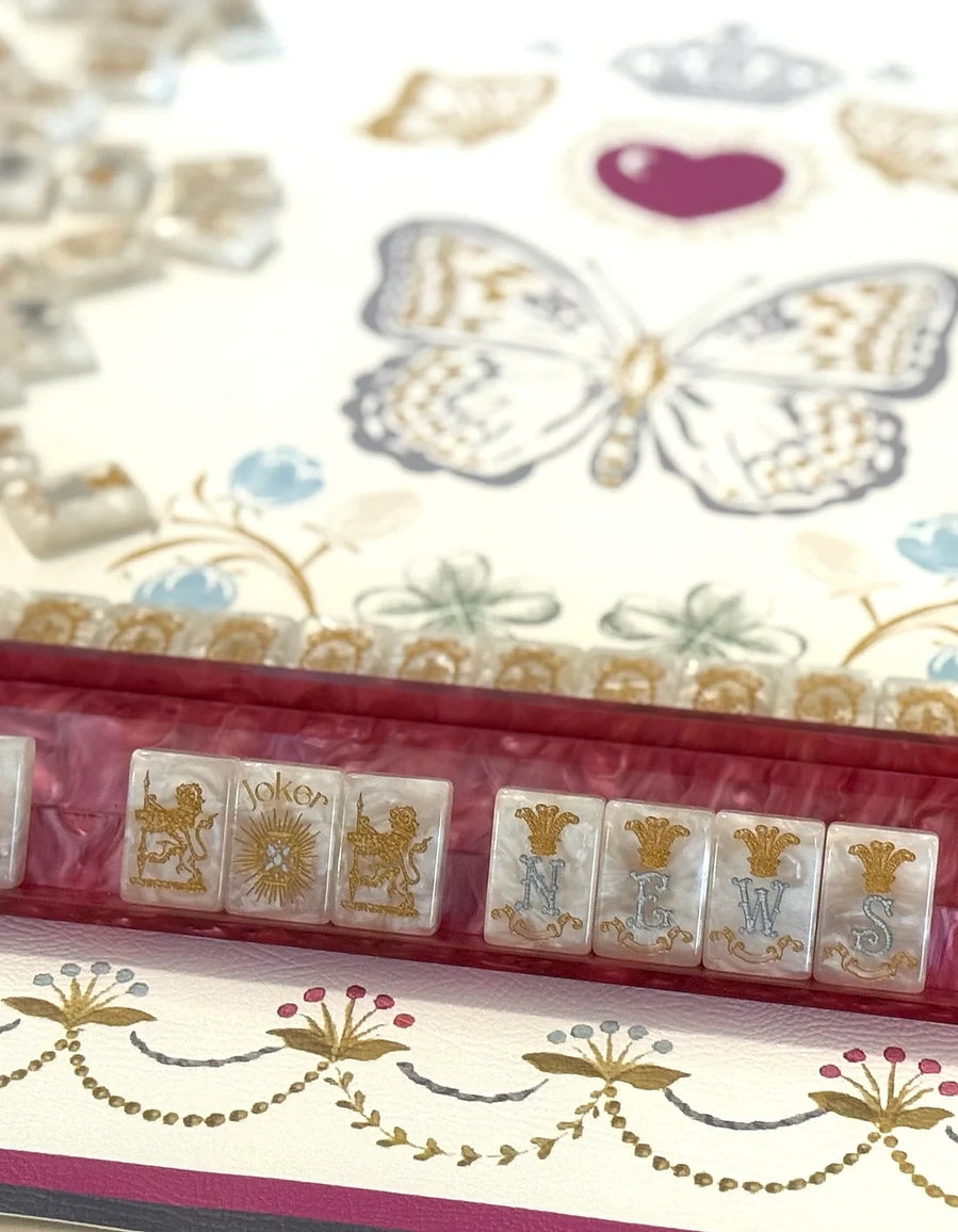 Club Mah Jenn D'or Flower Leatherette Mat - Jewel Tone