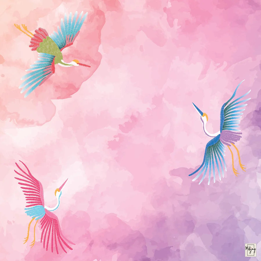 DOUBLE-SIDED MAT | Double the Fun/Cranes & Clouds Mat