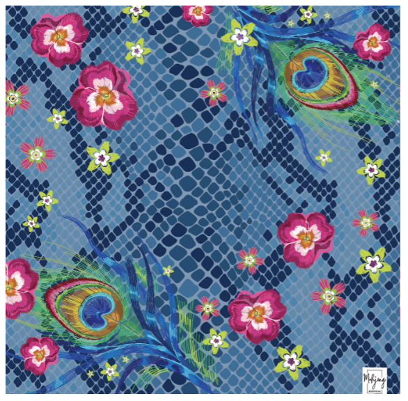 DOUBLE-SIDED MAT | Double the Fun/Darjeeling Peacock Mat