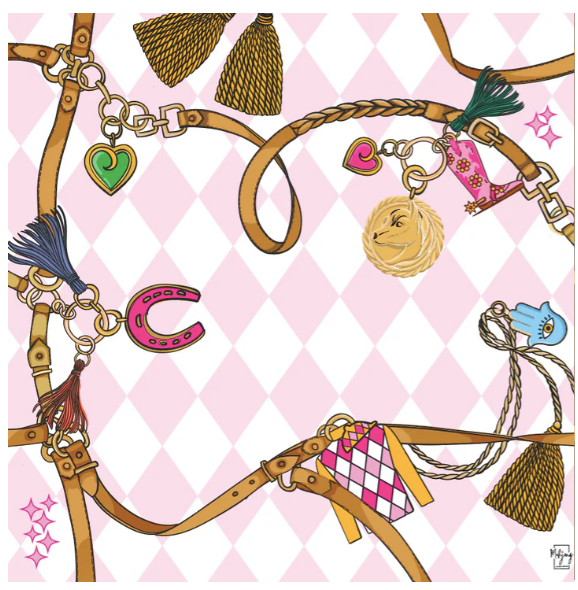DOUBLE-SIDED MAT | Double the Fun/YEAR OF THE HORSE MAT - HARLEQUIN