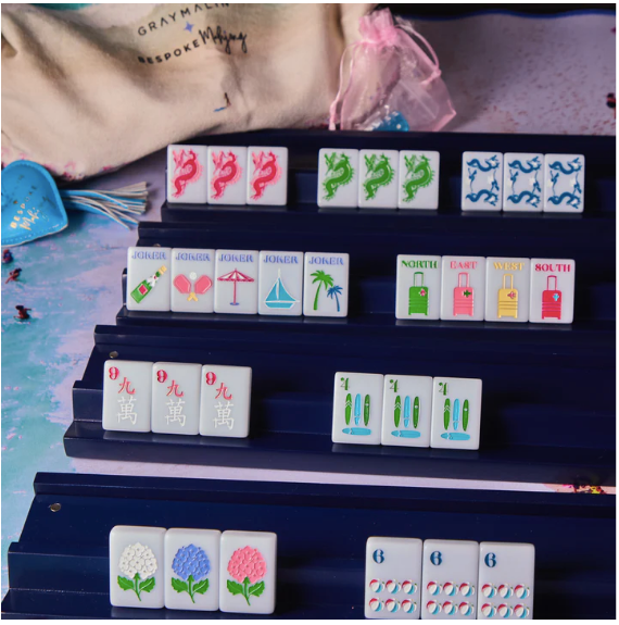 Bespoke X Gray Malin Beach Club Mahjong Tiles -(AVAILABLE AT STORE ONLY )
