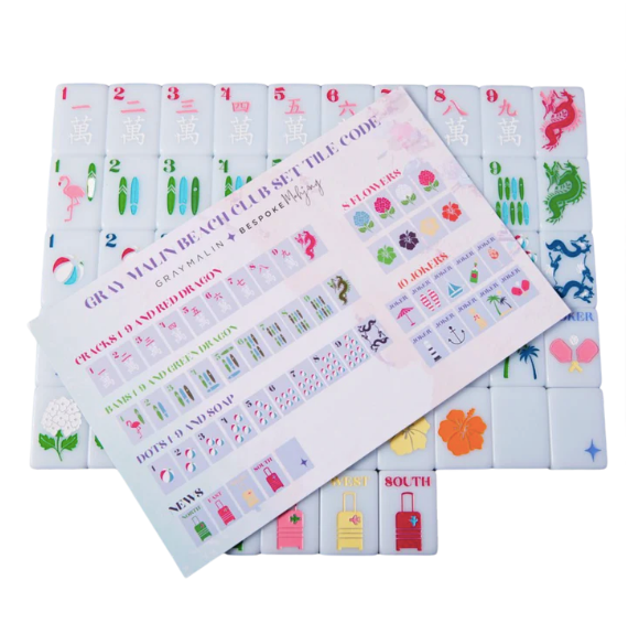 Bespoke X Gray Malin Beach Club Mahjong Tiles -(AVAILABLE AT STORE ONLY )