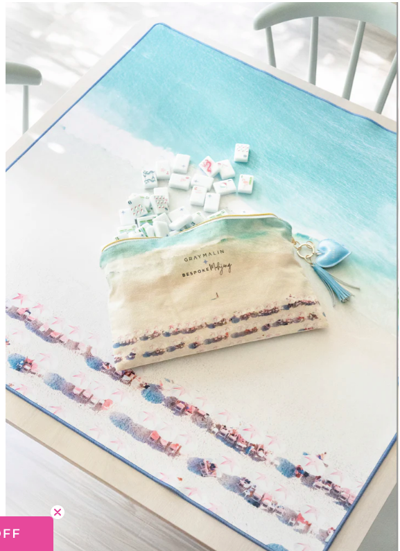 Bespoke X Gray Malin Beach Club Mahjong Tiles -(AVAILABLE AT STORE ONLY )