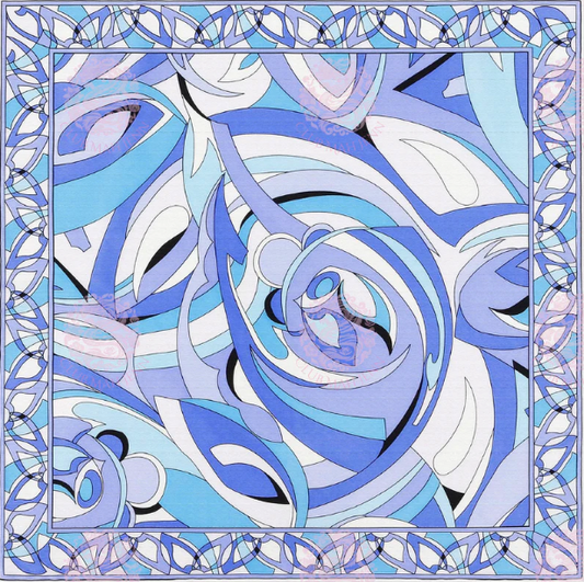 Miss Poochie Leatherette Mat - Riviera Bleu 33"X33"