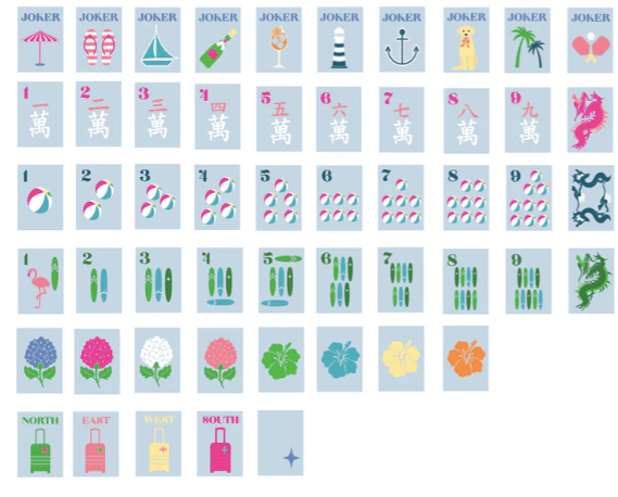 Bespoke X Gray Malin Beach Club Mahjong Tiles -(AVAILABLE AT STORE ONLY )