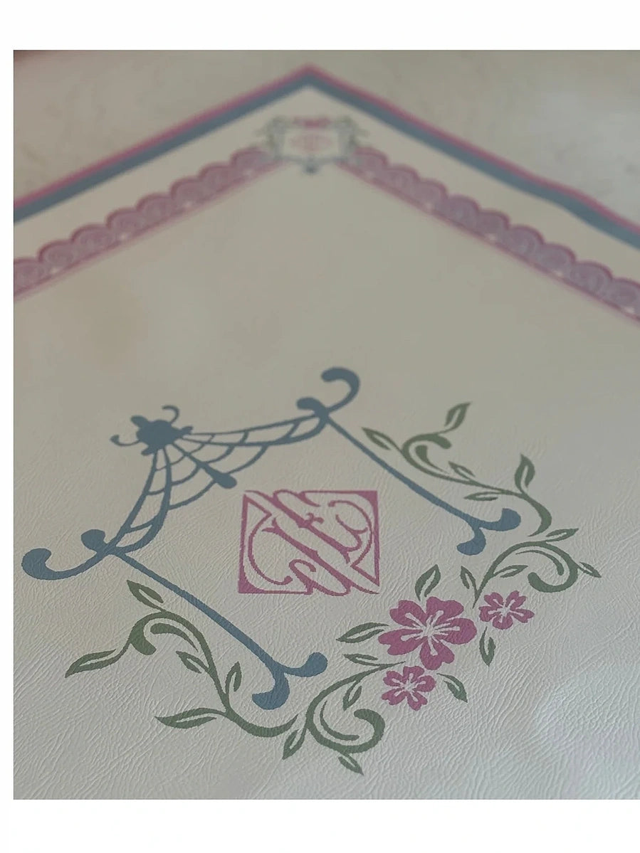 Club Mah Jenn D'or Far East Leatherette Mat - Pearl White 33"X33"